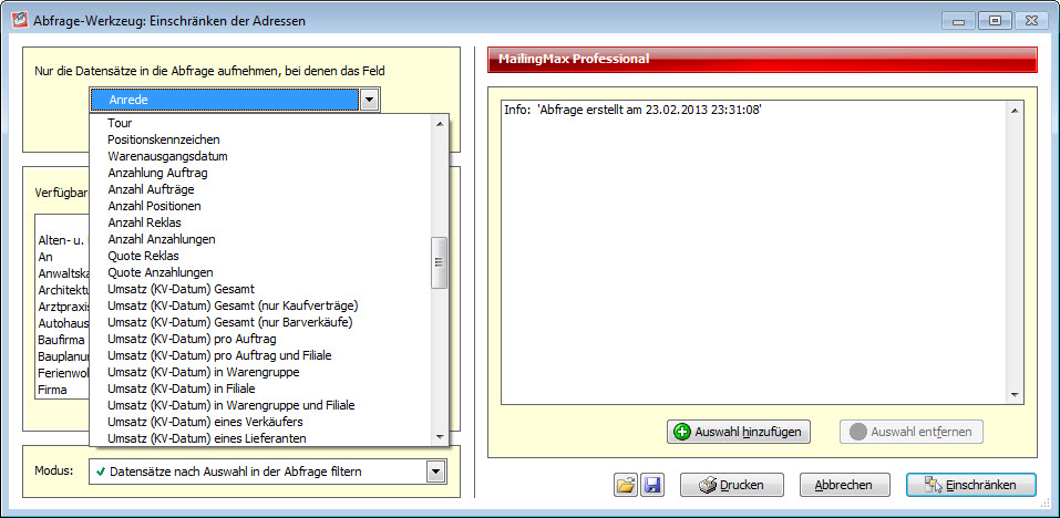 MailingMax Personalisierte Werbung
