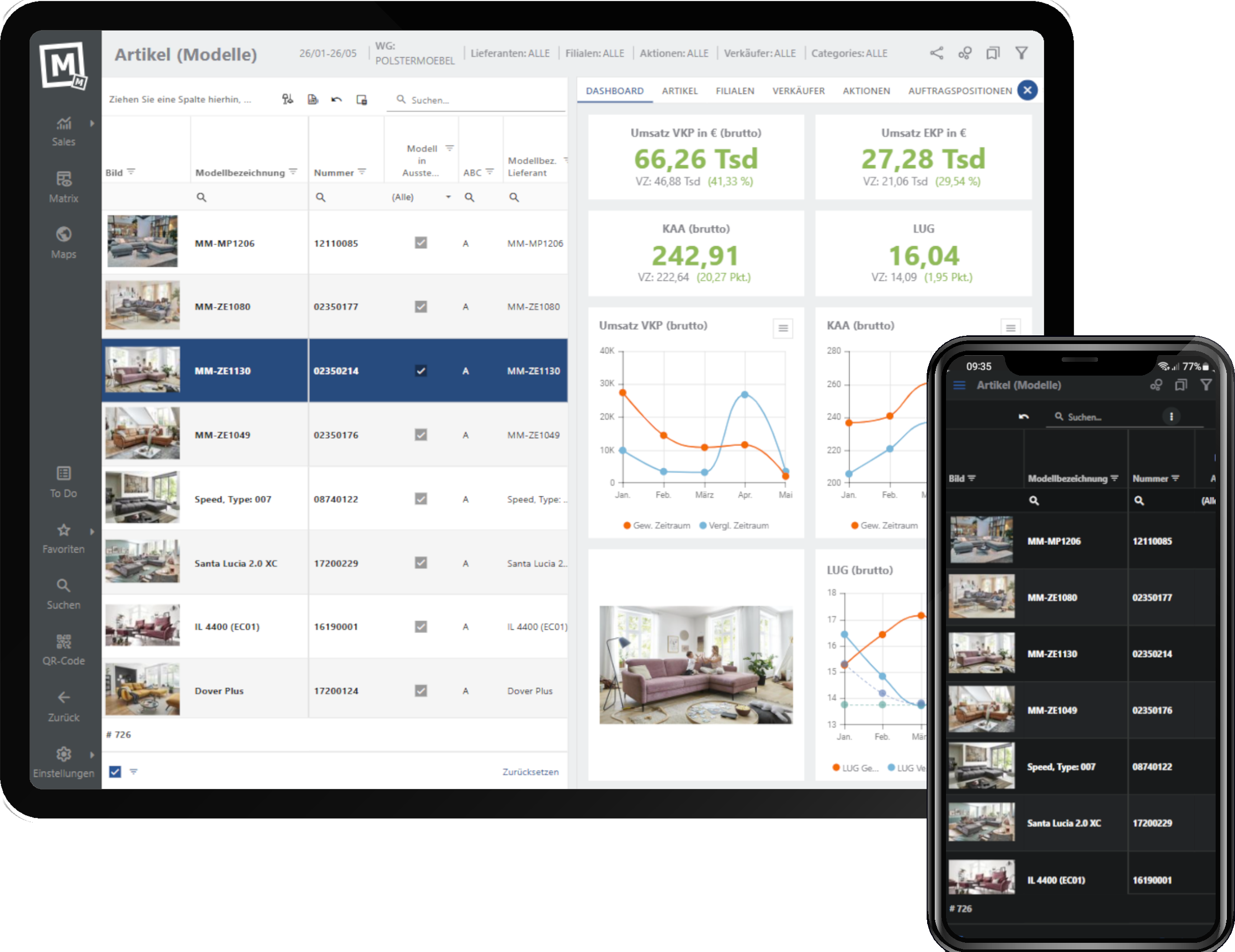 ManageMax 2 Artikelliste